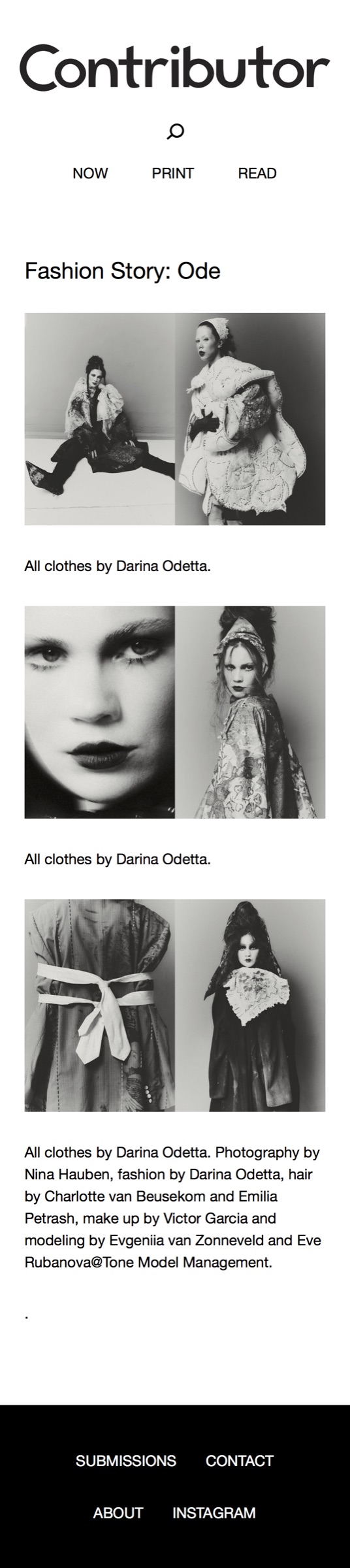 Contributor Magazine — Fashion Story: Ode